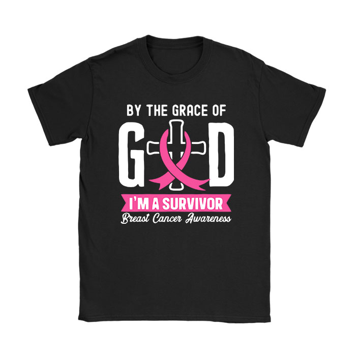 By-The-Grace-God-Im-A-Survivor-Breast-Cancer-Survivor-T-Shirt By The Grace God Im A Survivor Breast Cancer Survivor T-Shirt