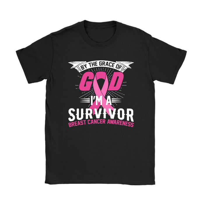 By-The-Grace-God-Im-A-Survivor-Breast-Cancer-Survivor-T-Shirt By The Grace God Im A Survivor Breast Cancer Survivor T-Shirt