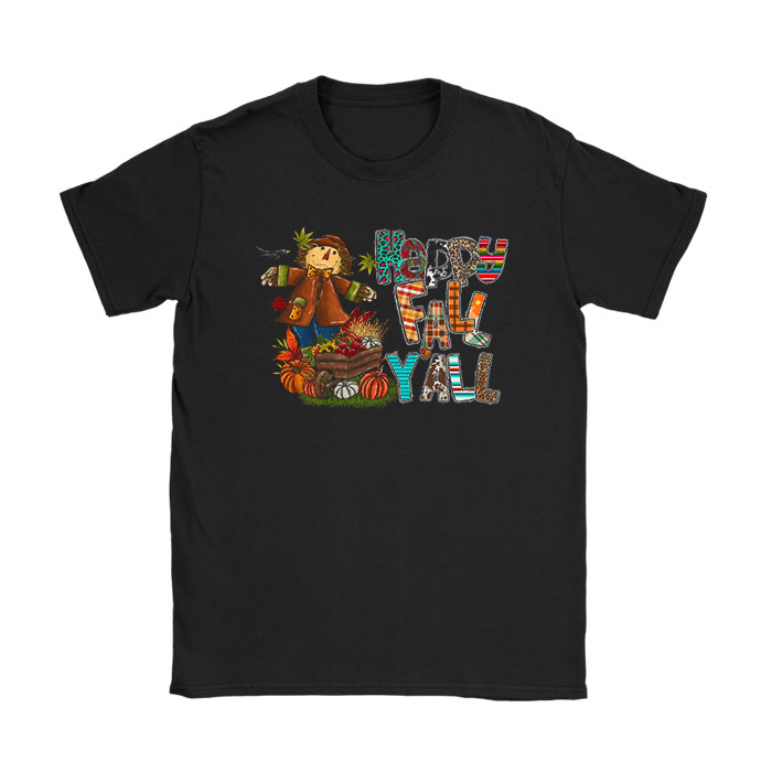 Happy-Fall-Yall-Scarecrow-Pumpkin-Thanksgiving-Halloween-T-Shirt Happy Fall Yall Scarecrow Pumpkin Thanksgiving Halloween T-Shirt