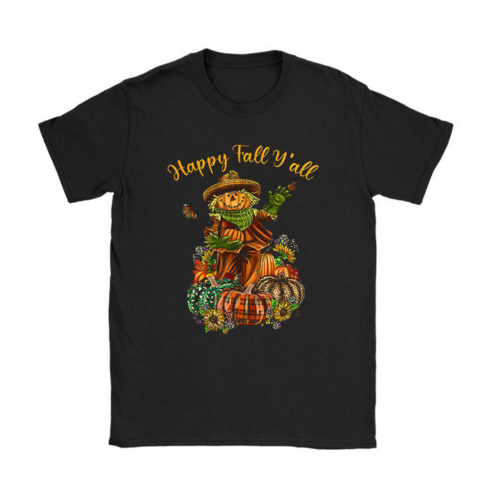 Happy-Fall-Yall-Scarecrow-Pumpkin-Thanksgiving-Halloween-T-Shirt Happy Fall Yall Scarecrow Pumpkin Thanksgiving Halloween T-Shirt