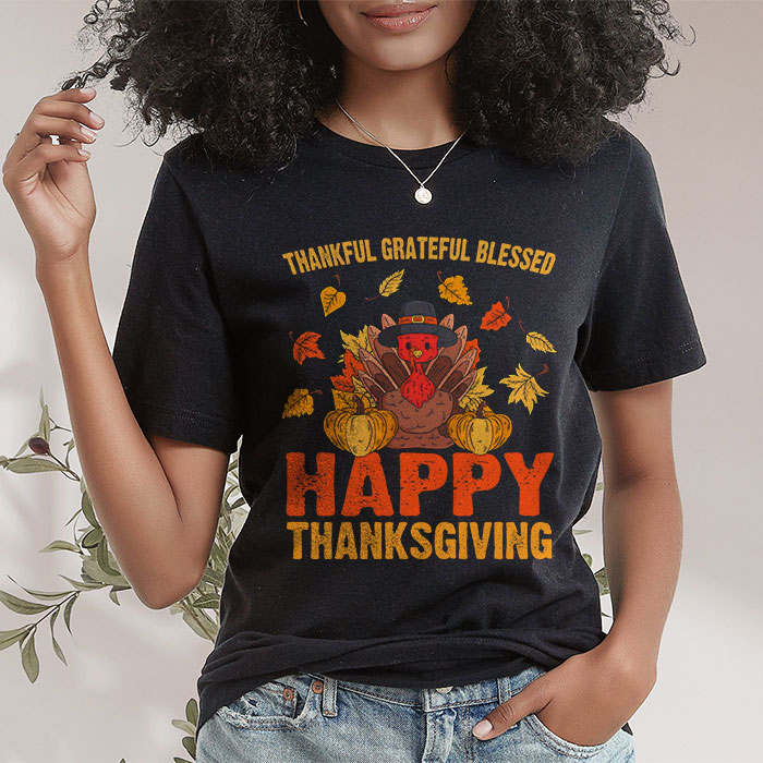 Thankful-Grateful-Blessed-Thanksgiving-Turkey-Women-Girls-T-Shirt-1